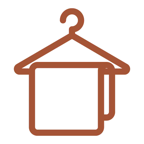 Handtücher auf einem Kleiderbügel Icon